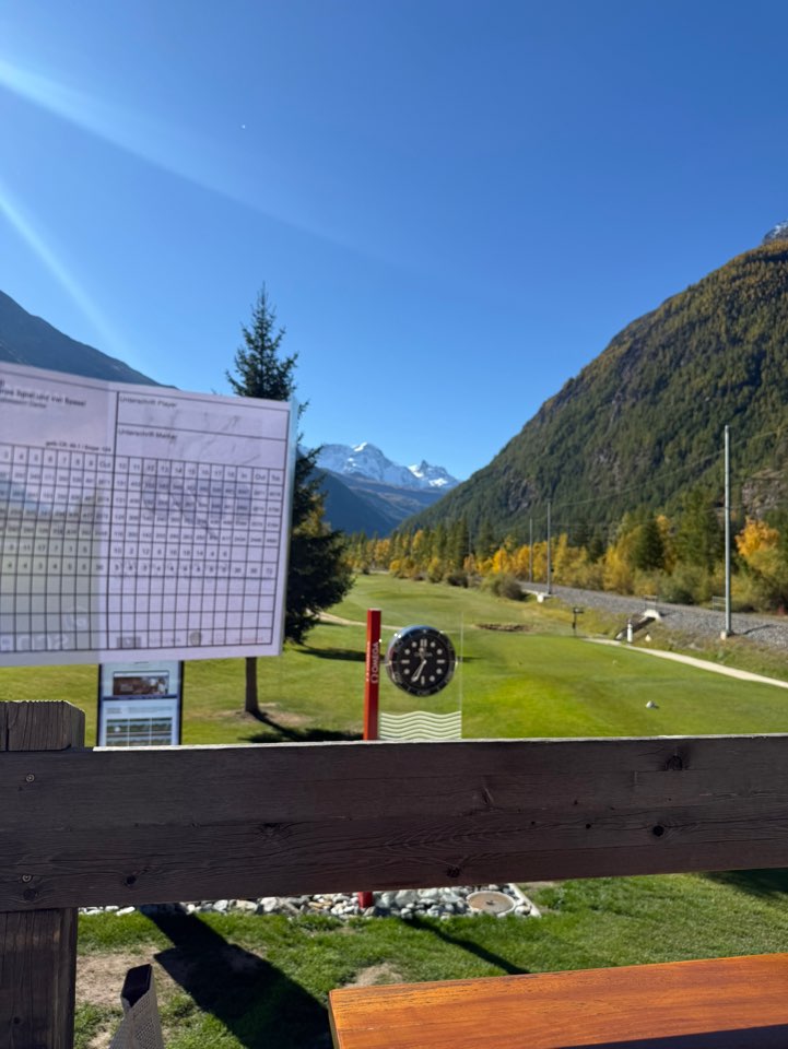 라운딩 시작 전 너무 아름다운 마테호른 골프장 풍경