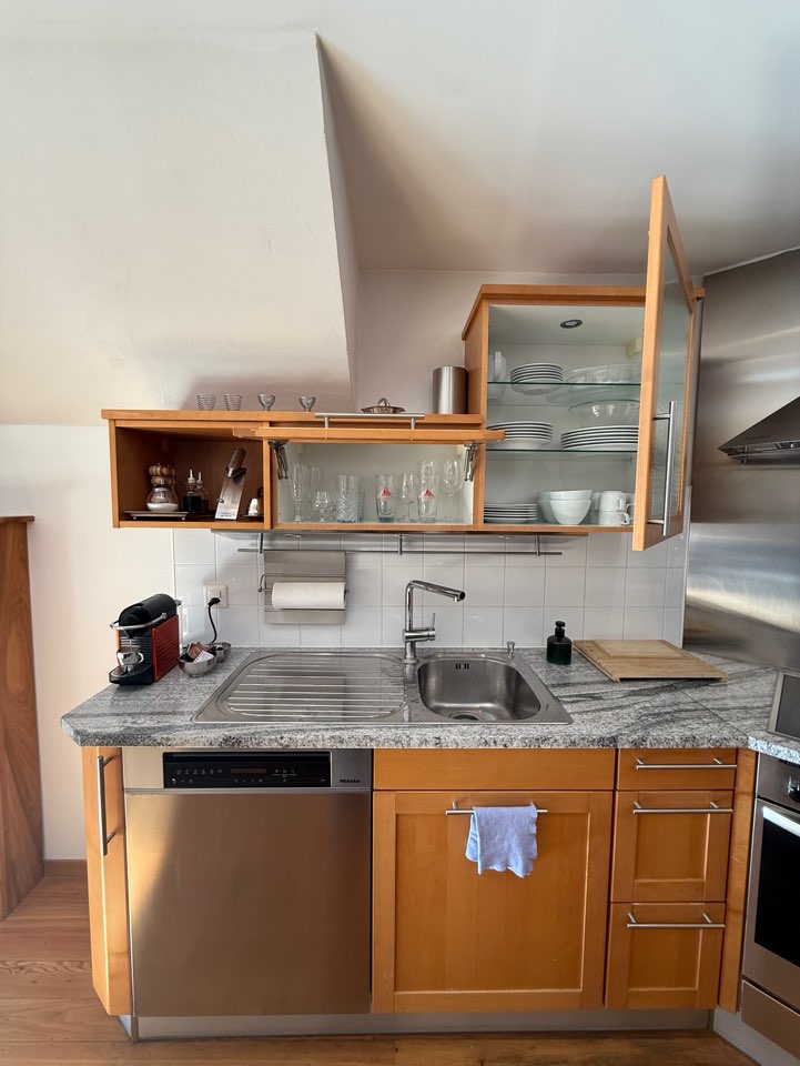 체르마트 스위트네호텔 주르브리겐 스위트룸 주방에 갖춰진 조리 공간